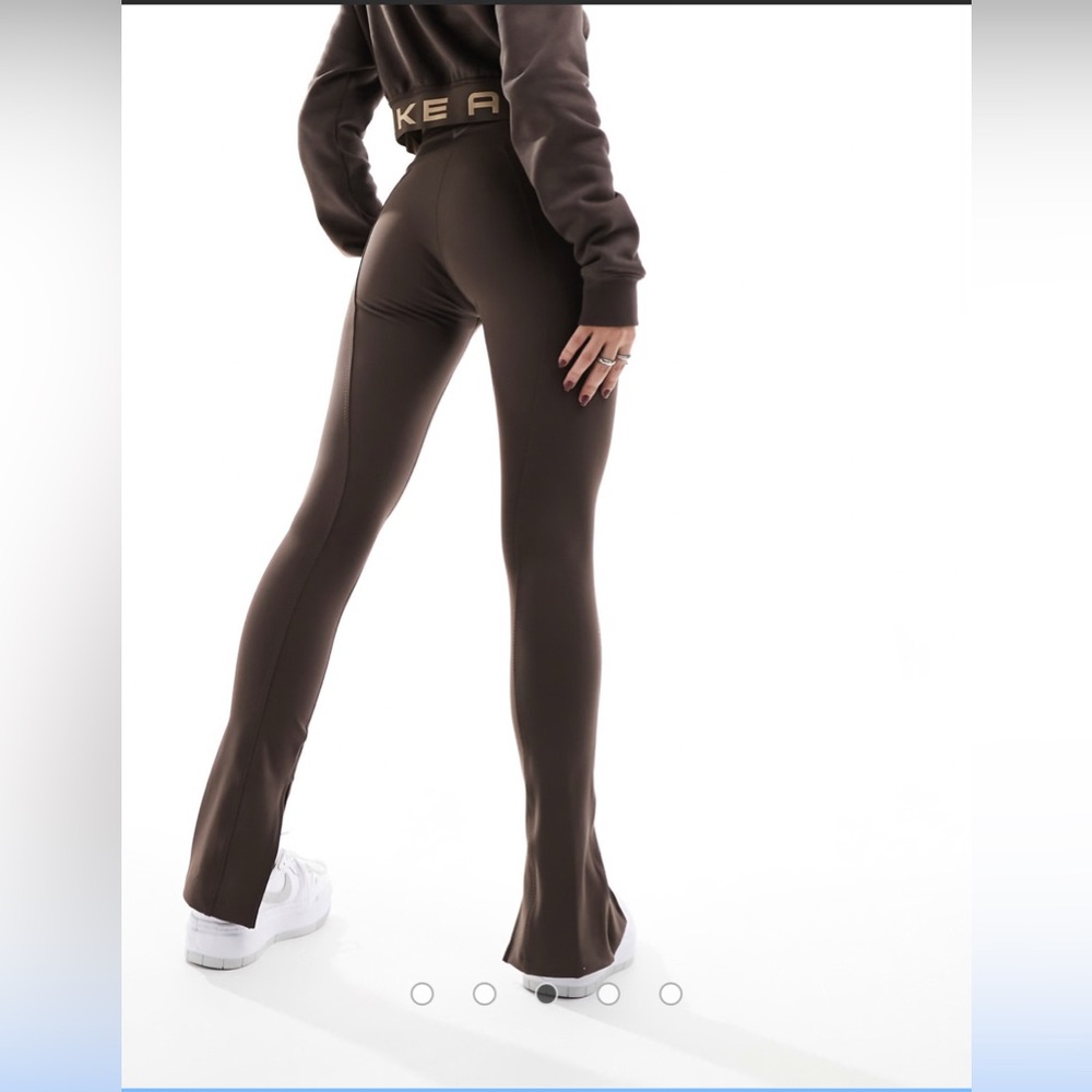 NWT Nike One Training high waisted split hem leggings in baroque brown
